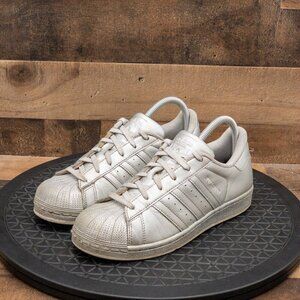 ADIDAS SUPERSTAR WOMENS ATHLETIC SHOES TRIPLE SILVER RETRO SNEAKERS SIZE 7